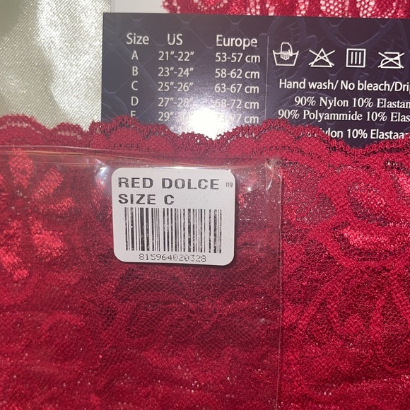 Bandelettes, sexy red thigh guards, size “C” 25”-26” - Picture 5 of 5